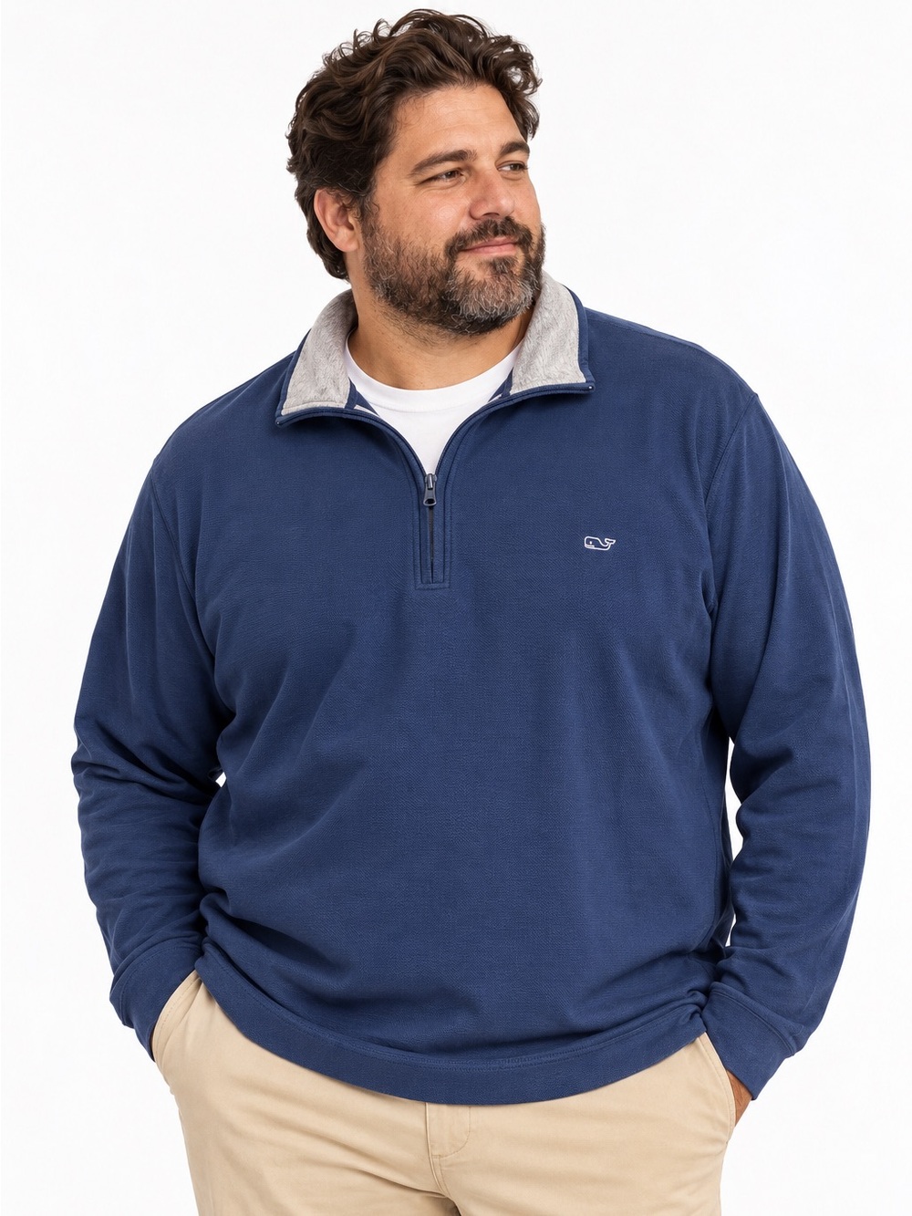 Vineyard Vines 2XLT Navy Pima Cotton Quarter Zip Pullover Big Tall